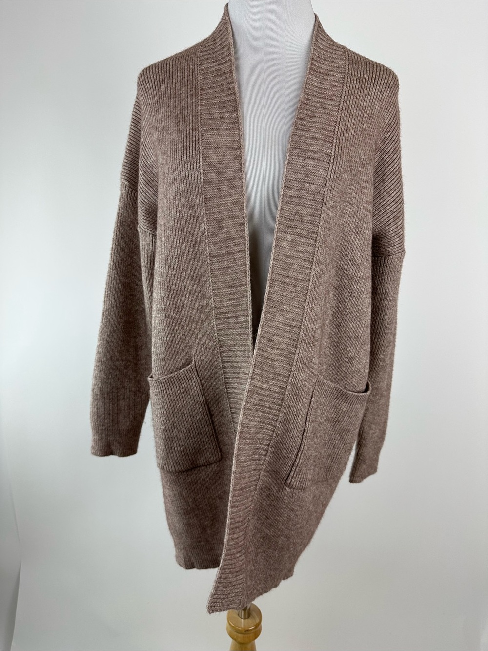 Fable Heather Brown Oversized Cardigan Sweater Size Small / Medium